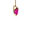Gouden hanger met roze kleursteen 14 karaat