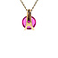 14 karat gold pendant with pink gemstone