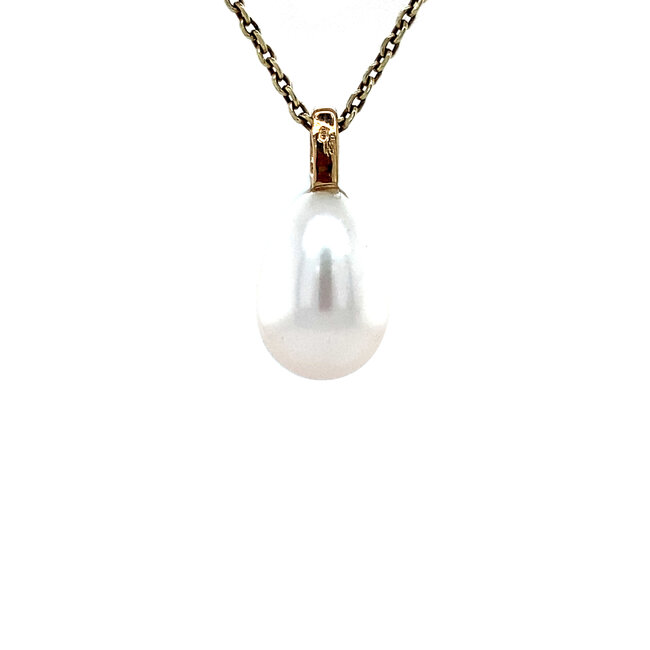 Gold pendant with pearl and diamond 14 karat* New