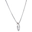 Weißgoldkette mit Zirkoniaanhänger 42 cm 14 Karat
