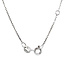 Weißgoldenes Collier mit Diamant-Schmetterling und Perle 42 cm 18 Karat