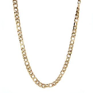 Gouden fantasie collier 51 cm 14 karaat