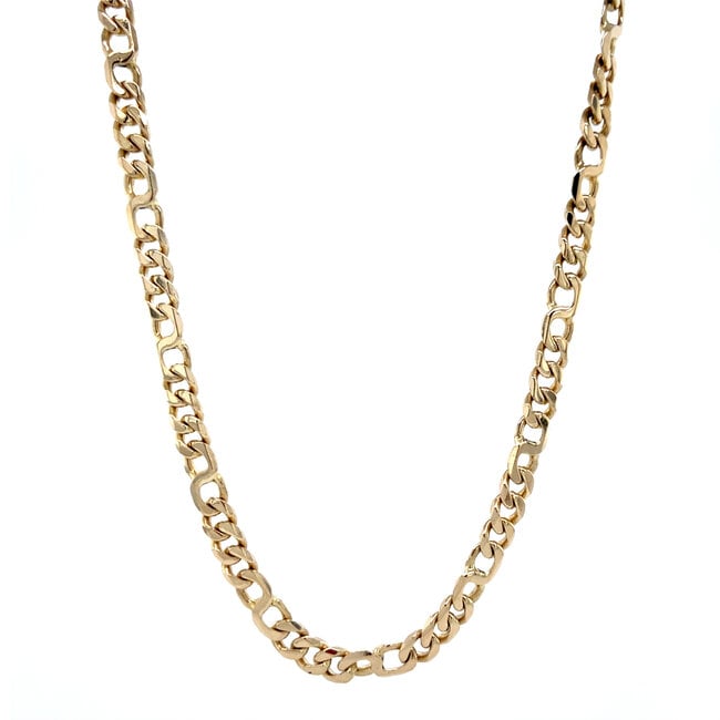 Gold fantasy necklace 51 cm 14 karat
