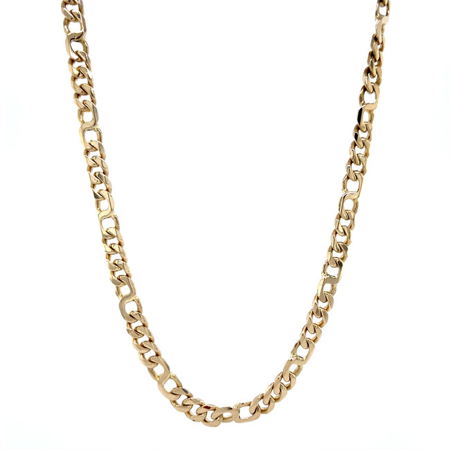Goldene Fantasie-Halskette 51 cm 14 Karat