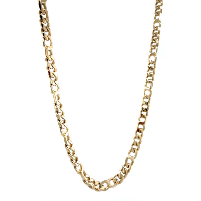 Gouden fantasie collier 51 cm 14 karaat