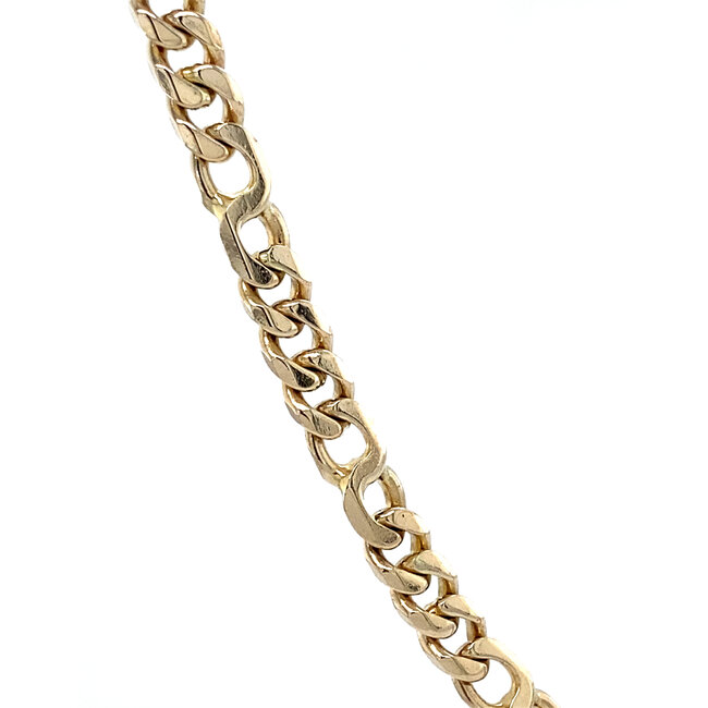 Gouden fantasie collier 51 cm 14 karaat