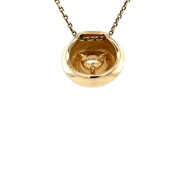 Gold pendant with pearl 14 karat