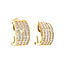 Goldohrstecker mit Prinzessdiamant 18 Karat