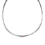 Weißgoldenes Omega-Collier 45 cm 14 Karat