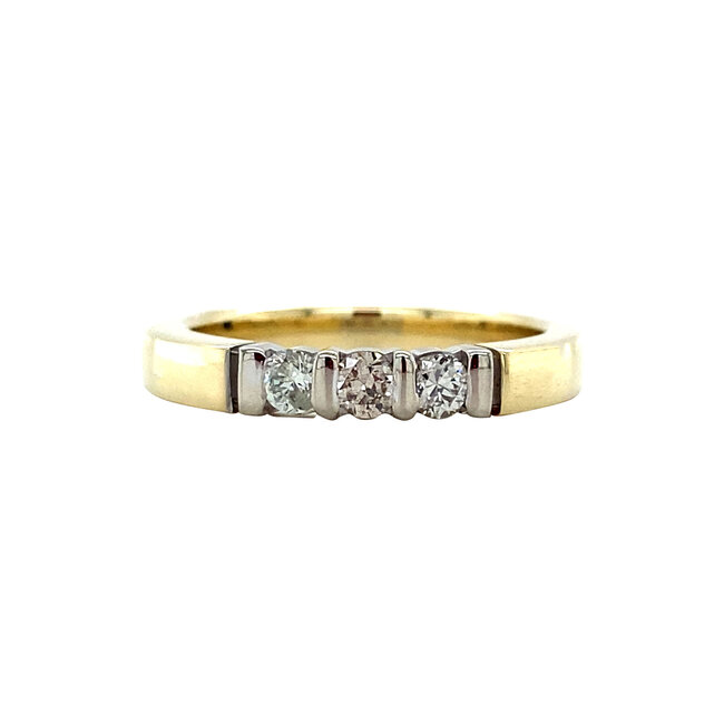 Goldring mit 14 Karat Diamant* neu