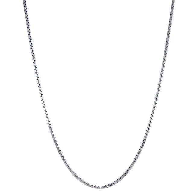 Witgouden lengtecollier venetiaan 42.5 cm 14 karaat