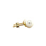 18 karat gold stud earrings with white pearl
