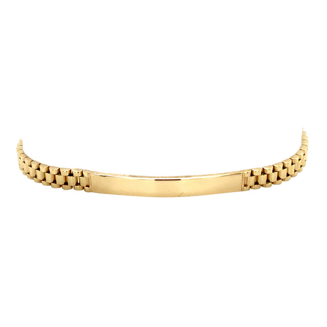 Gold plate bracelet with rolex links 19 cm 14 karat