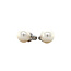 White gold creole pendants with pearl 14 karat