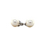 White gold creole pendants with pearl 14 karat