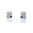 White gold hinged hoop earrings with diamond 18 karat