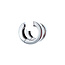 White gold hinged hoop earrings with diamond 18 karat