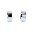 White gold hinged hoop earrings with diamond 18 karat