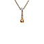 Witgouden hanger met diamant in geelgoud 14 karaat
