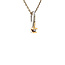 Witgouden hanger met diamant in geelgoud 14 karaat