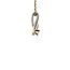 Witgouden hanger met diamant in geelgoud 14 karaat