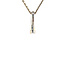 Witgouden hanger met diamant in geelgoud 14 karaat