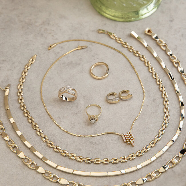 Gouden choker 45 cm 14 karaat