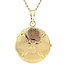 Gouden medaillon met gravure 14 karaat