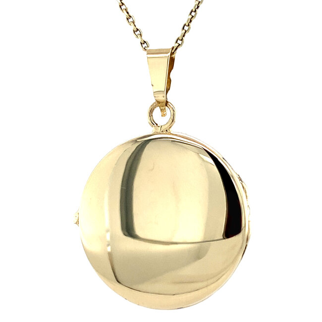 Gouden medaillon met gravure 14 karaat