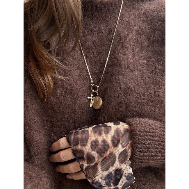 Gouden medaillon met gravure 14 karaat