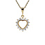 Gouden hart hanger met zirkonia 14 karaat
