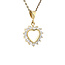Gouden hart hanger met zirkonia 14 karaat