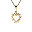 Gouden hart hanger met zirkonia 14 karaat