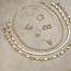 Gold entourage ring with diamond 14 karat