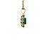 Gouden entourage hanger met diamant en smaragd 14 karaat* Nieuw