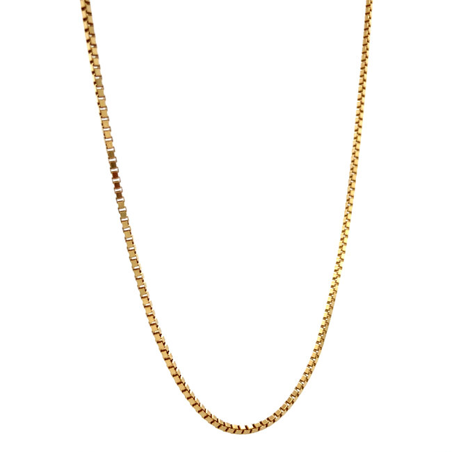 Gouden lengtecollier venetiaan 52 cm 18 karaat