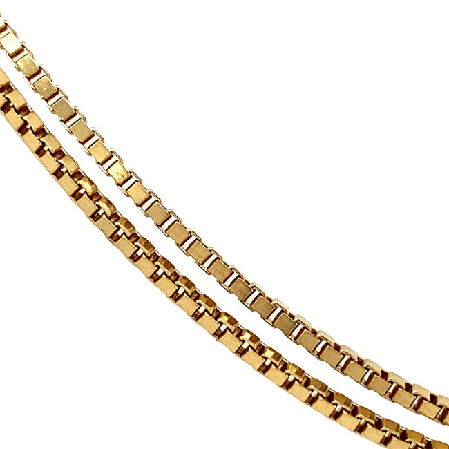 Goldene Venezianerkette 52 cm 18 Karat