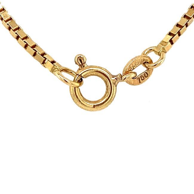 Gouden lengtecollier venetiaan 52 cm 18 karaat