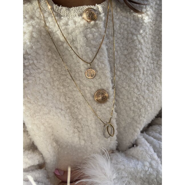 Gold length necklace Venetian 52 cm 18 karat