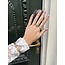 Gouden entourage ring met diamant en smaragd 14 karaat* Nieuw