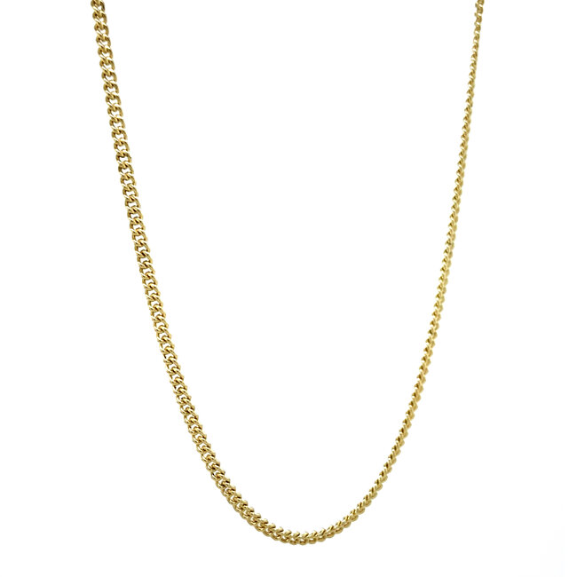 Gouden lengtecollier gourmet 51 cm 14 karaat