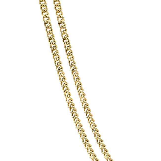 Gouden lengtecollier gourmet 51 cm 14 karaat