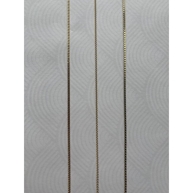 Gouden lengtecollier gourmet 51 cm 14 karaat