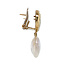 Gold ear jewelry with pearl 18 karat