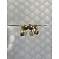 Gold ear jewelry with pearl 18 karat