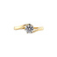 Gouden slagring met diamant 14 karaat