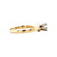 Gouden slagring met diamant 14 karaat