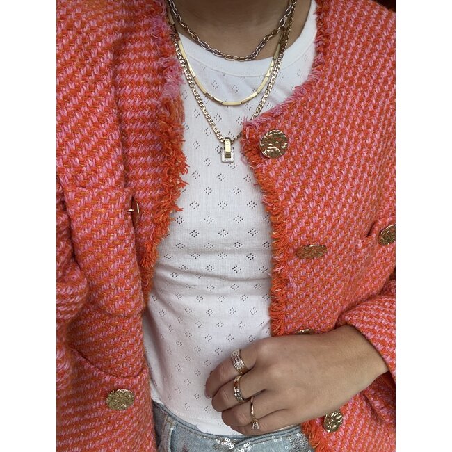 Gouden choker 46 cm 14 karaat