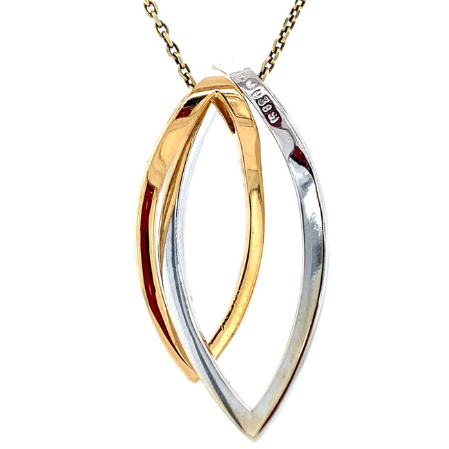 Gouden hanger met diamant 18 karaat