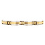 Gold link bracelet bicolour 21 cm 14 karat